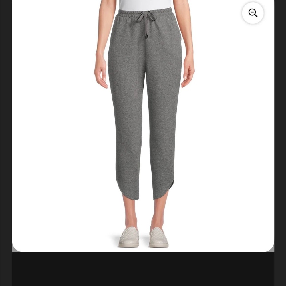 NWT 3X gray lounge pants dolphin hem with pockets 1302